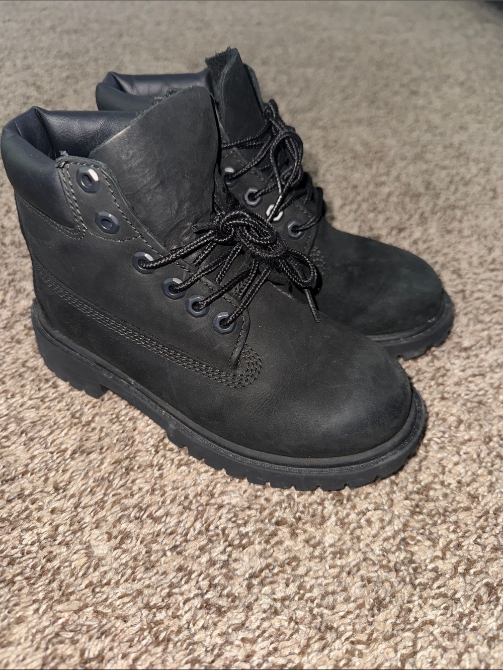 Timberland Black Kids' Lace-Up Boots